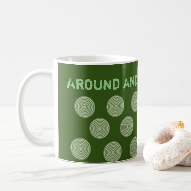 De Café Taza Green Circles (Con donut)