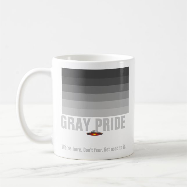 De Café Taza gris del orgullo del UFO (Izquierda)