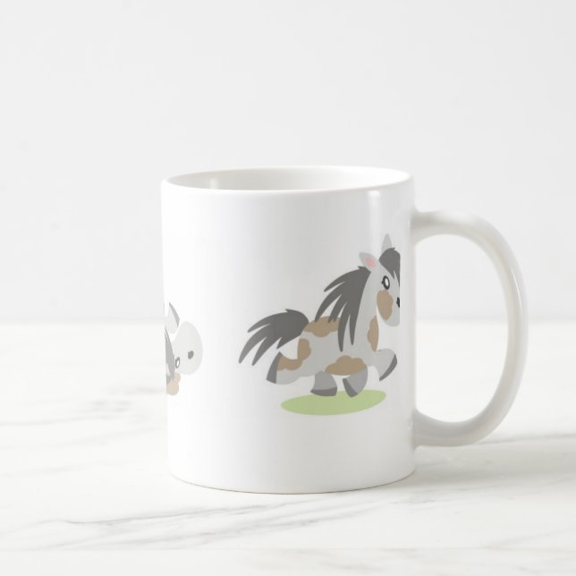 De Café Taza gris rodante del potro (Derecha)