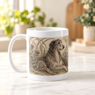 De Café Taza Highland Hound Art Nouveau Deerhound