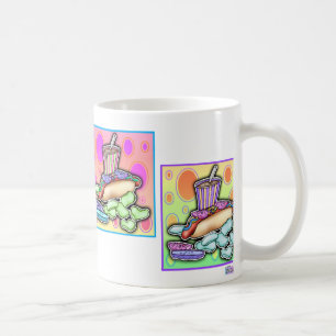 De Café Taza - Hot Dog Pop Art con Patatas Fritas y una Be