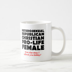 De Café Taza Humor Cristiano Femenino Republicano Ofensivo