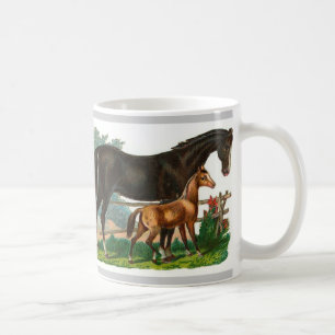 De Café Taza ilustrada caballo