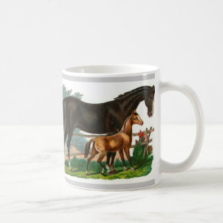 De Café Taza ilustrada caballo