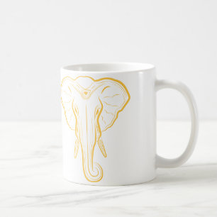De Café Taza ilustrada del elefante
