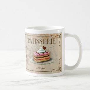 De Café Taza ilustrada Patisserie francés