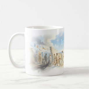 De Café Taza Imagine a todas las personas caminando juntas