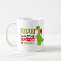 Taza infantil con dinosaurio verde "Te quiero"