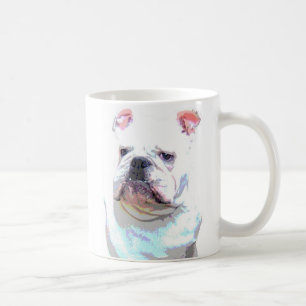 De Café Taza inglesa blanca del bulldog 2