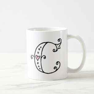 De Café Taza inicial del monograma - C