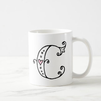 De Café Taza inicial del monograma - C