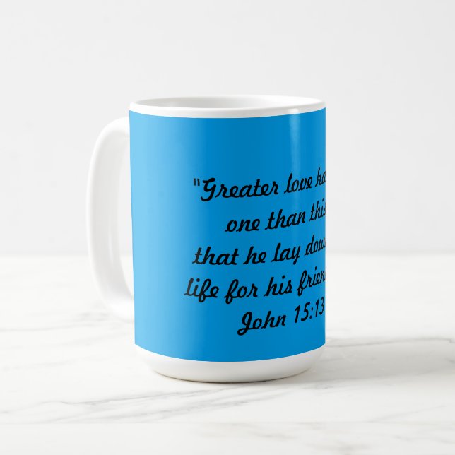 De Café Taza John 15:13 (Anverso izquierdo)