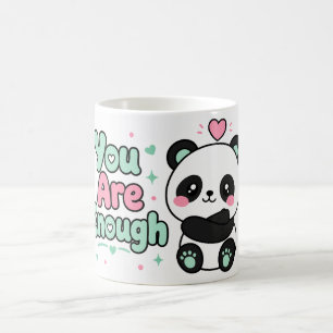 De Café Taza Kawaii Panda 'Eres Suficiente'
