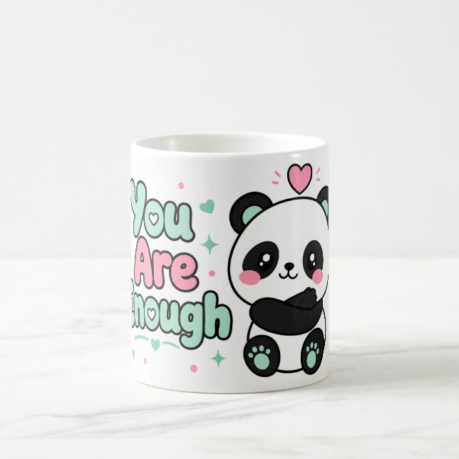 De Café Taza Kawaii Panda 'Eres Suficiente' (Centro)