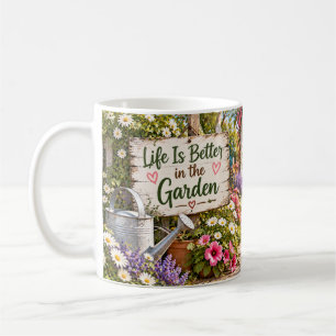 De Café Taza La Vida Es Mejor En El Jardín