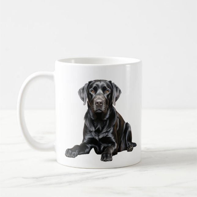 De Café Taza Labrador Negro (Izquierda)