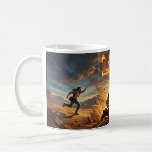 De Café Taza Layla Desert Chase Under Burning Sky