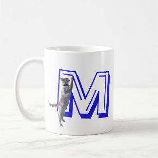 De Café Taza - letra M con el gato y el nombre