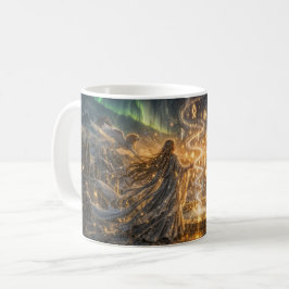 De Café Taza Ligera Fantasía Elfica Dorada Impresionista F