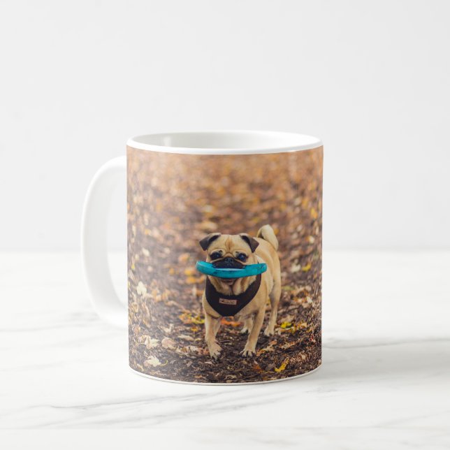 De Café Taza linda del barro amasado del perro (Anverso izquierdo)