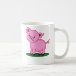 De Café Taza linda del cerdito