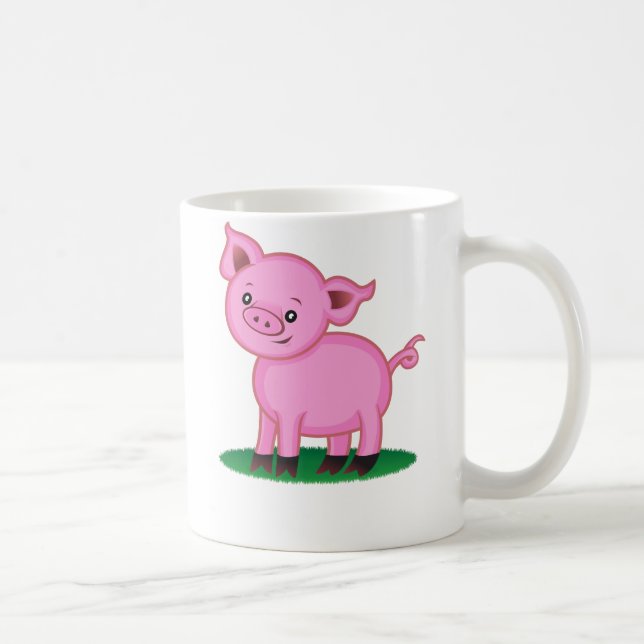 De Café Taza linda del cerdito (Derecha)