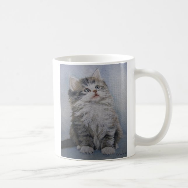 De Café Taza linda del gatito (Derecha)