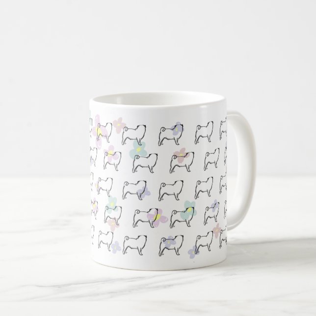 De Café Taza linda del modelo del perro del barro amasado (Anverso derecho)