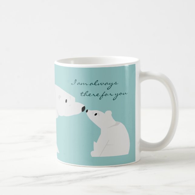 De Café Taza linda del oso polar: Siempre allí para usted (Derecha)