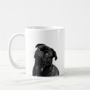 De Café Taza linda negra del barro amasado