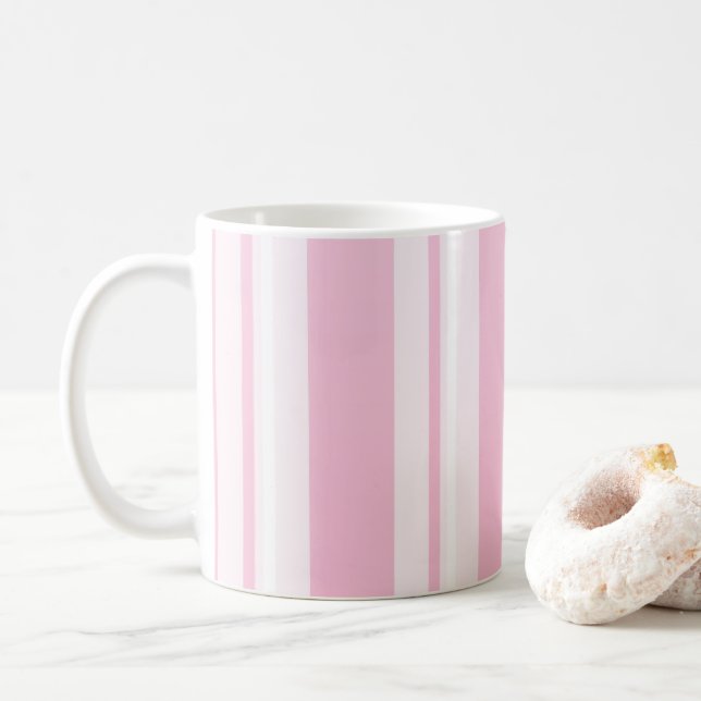 De Café Taza - Líneas Rosas (Con donut)