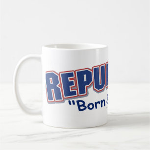 De Café Taza llevada y aumentada republicana