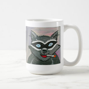De Café Taza loca del mapache