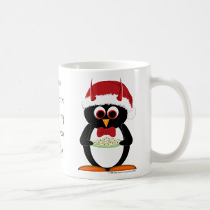 De Café Taza malvada del navidad del pingüino