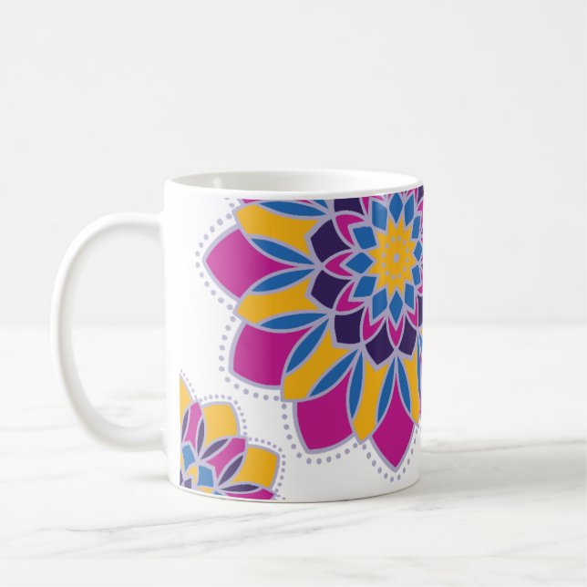 De Café Taza Mandala Electric Bloom (Izquierda)