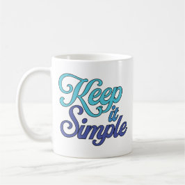 De Café Taza Mantén las Cosas Simples (Azul)