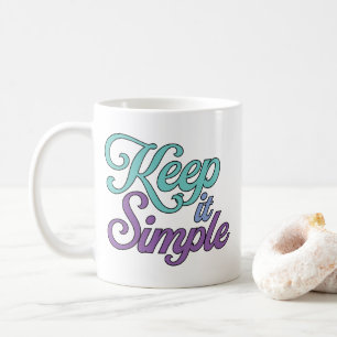 De Café Taza Mantén las Cosas Simples (Púrpura)