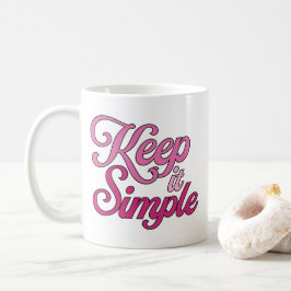 De Café Taza Mantén lo Simple (Rosa)