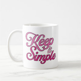 De Café Taza Mantén lo Simple (Rosa)