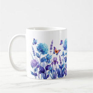 De Café Taza Mariposa Lavanda Iris Hortensia Tinta Alcohól