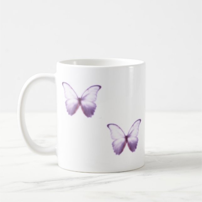De Café Taza Mariposa Morada (Izquierda)