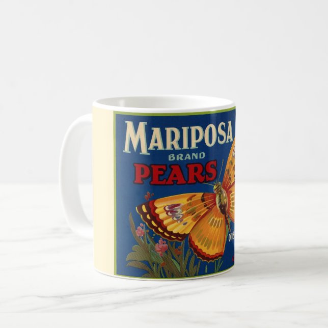 De Café Taza Mariposa Peras (Anverso izquierdo)