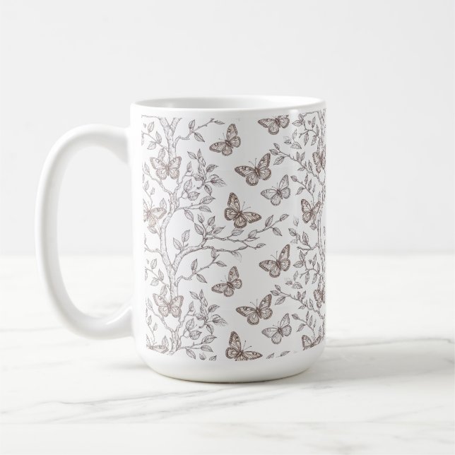 De Café Taza Mariposas Botánicas (Izquierda)