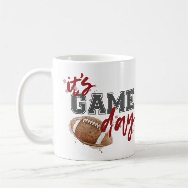 De Café Taza marrón y gris del día del juego (Izquierda)