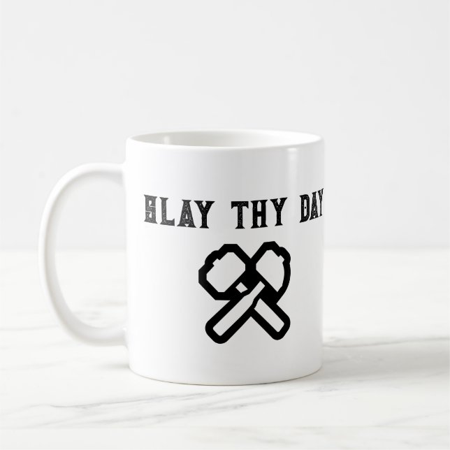 De Café taza medieval divertida (Izquierda)