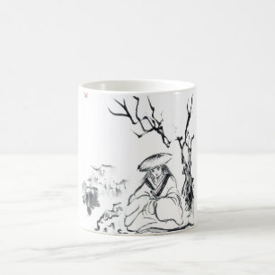 De Café Taza Meditating del samurai