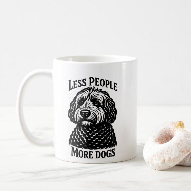 De Café Taza Menos Gente Más Perros - Golden Doodle (Con donut)