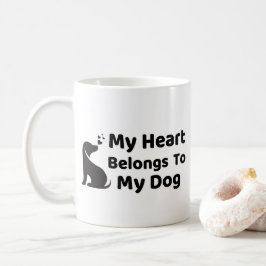 De Café Taza Mi Corazón Pertenece A Mi Perro