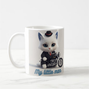 De Café Taza Mi Pequeño Hombre - Gato Kawaii Lindo en Moto