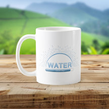 Taza Minimal Azul Buen Día Agua